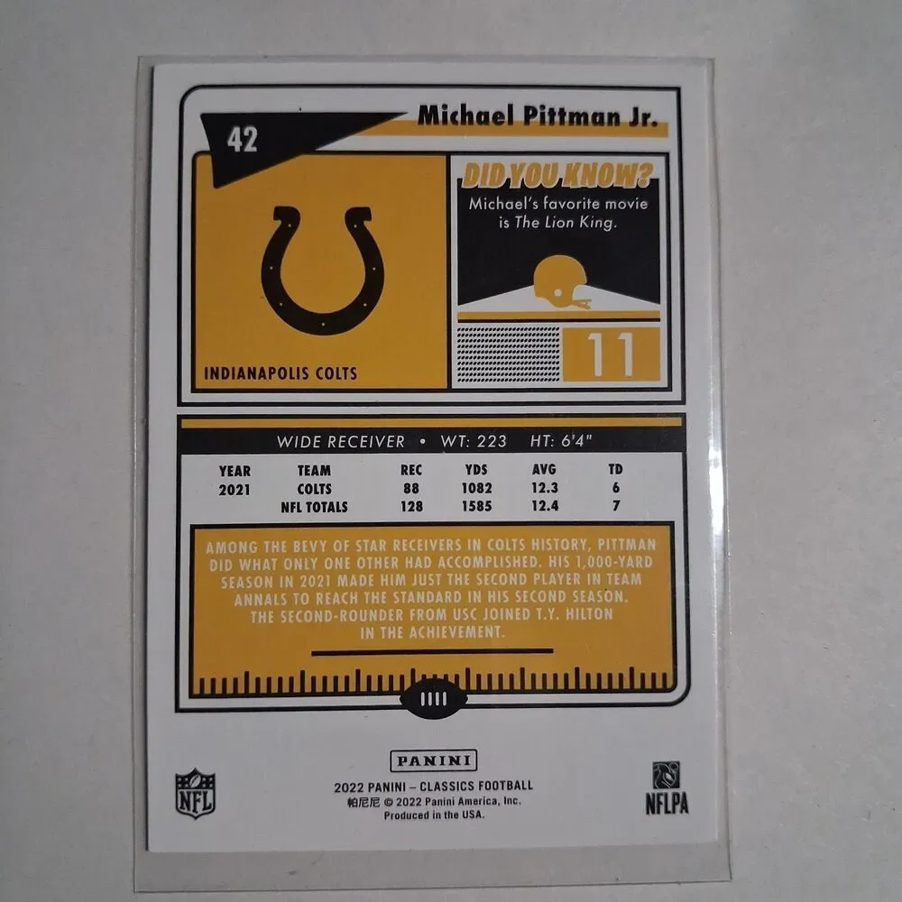2022 Panini Classics - Michael Pittman Jr. #42